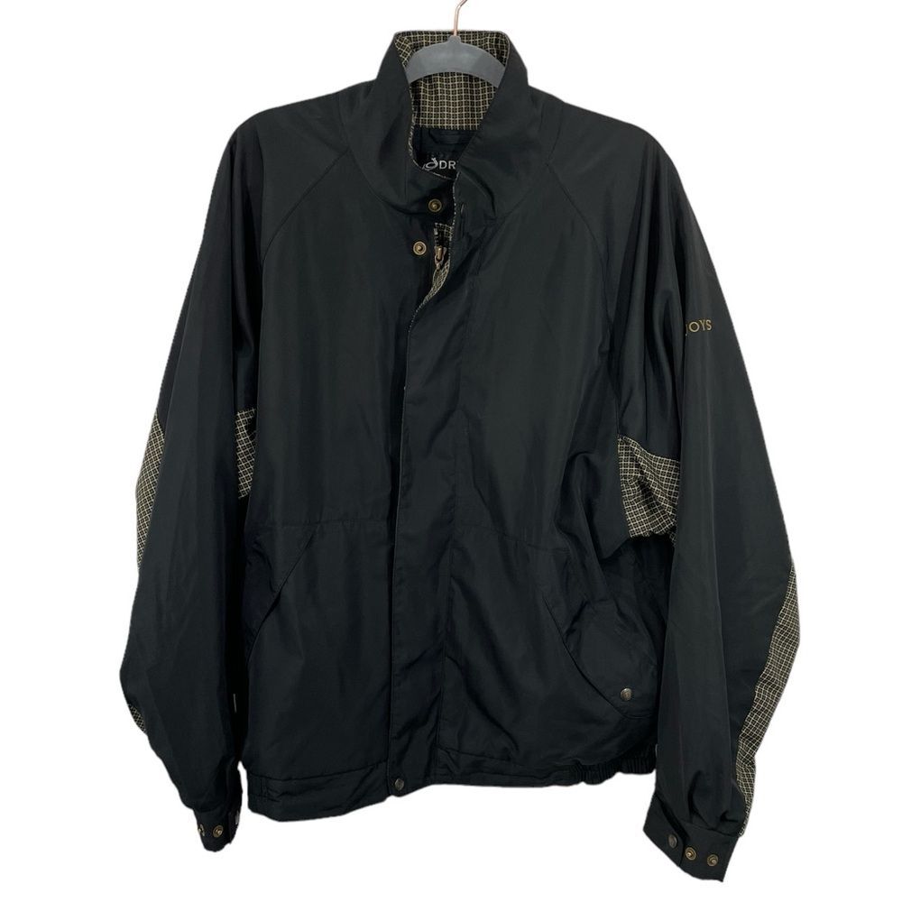 FootJoy DryJoys Golf Wind‎ and Rain Jacket Men's LARGE Black Outerwear Athletic